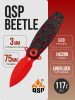 Нож QSP Beetle, Red 14C28N, G10 Black, QS162-D Нож QSP Beetle, Red 14C28N, G10 Black, QS162-D